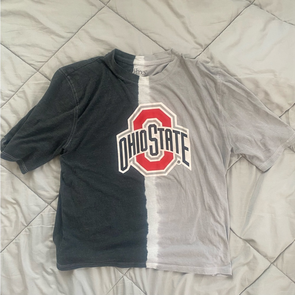 Hanes Ohio State Black and White Tie-Dye T-Shirt